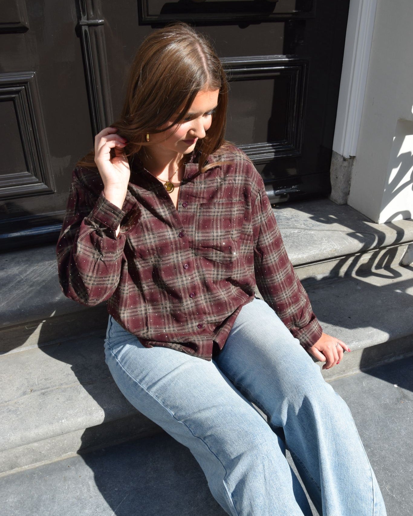 Noor blouse burgundy