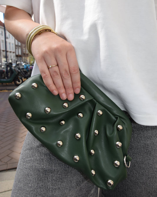 Tas groen met studs