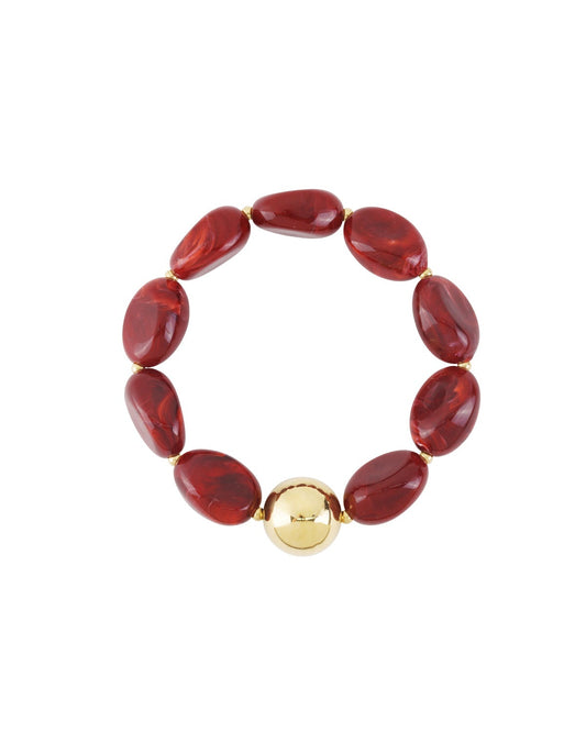 Armband met rode kralen