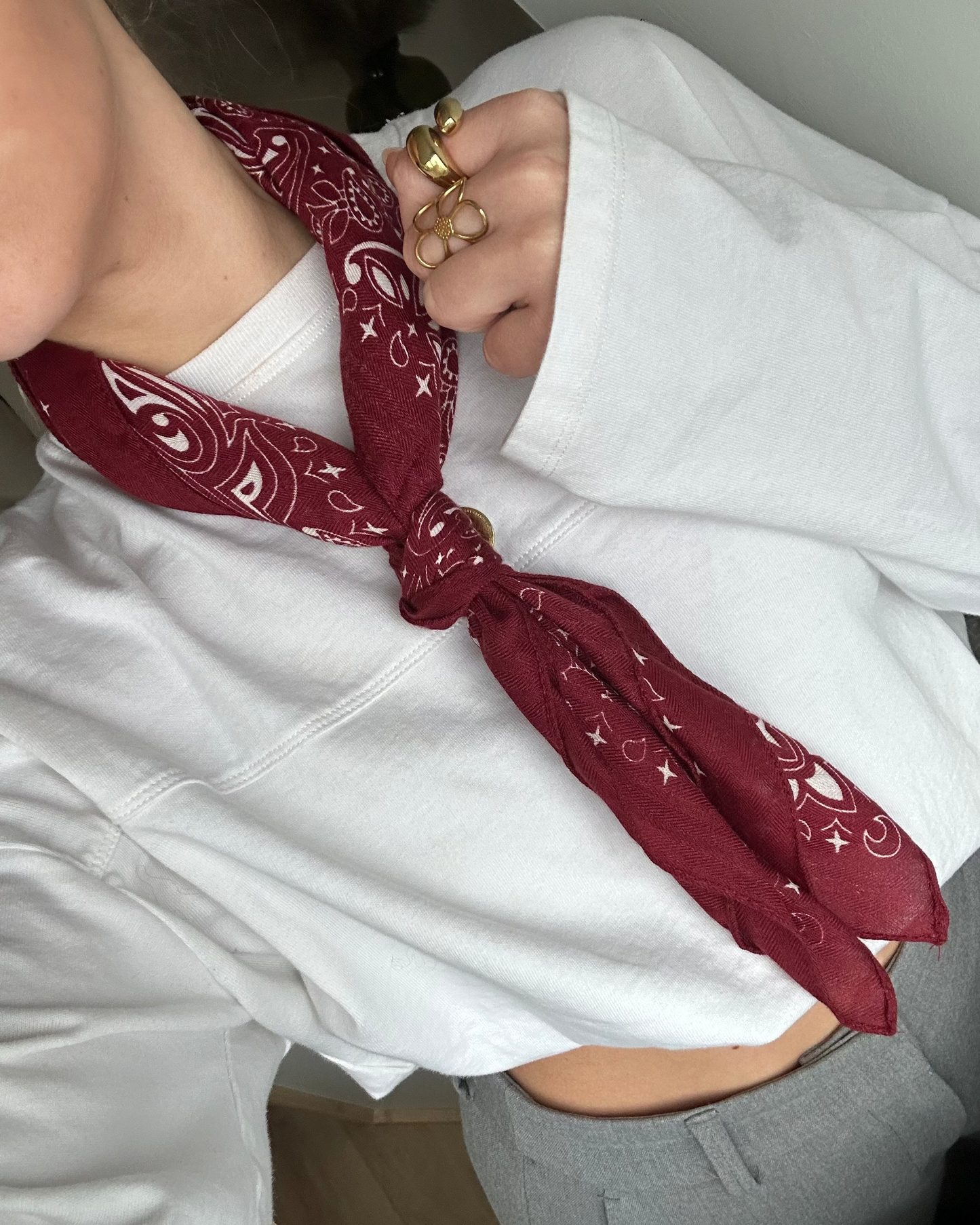Burgundy scarf